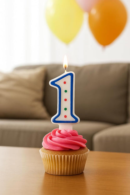 Birthday Candle - Number 1, Party Cake Topper, Birthday Greeting Candle, Kids & Adults Birthday Party Decor