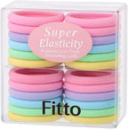 96 Pieces Pastel Colors Ponytail Holder Elastic Hair Rubber Bands (Pack of 64)