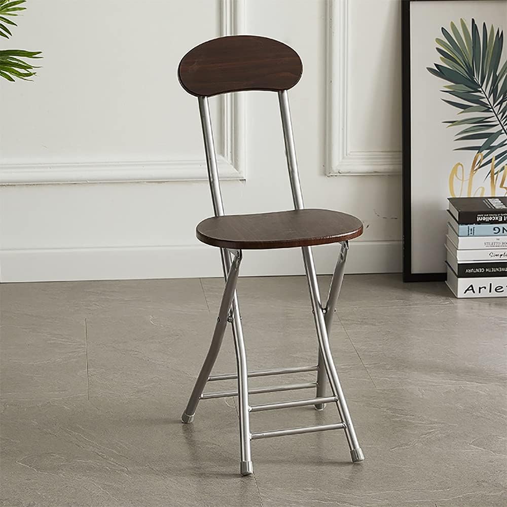 Homestyle Wooden Folding Stool, With Back Support