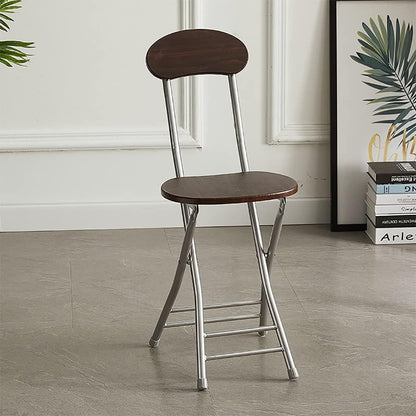 Homestyle Wooden Folding Stool, With Back Support