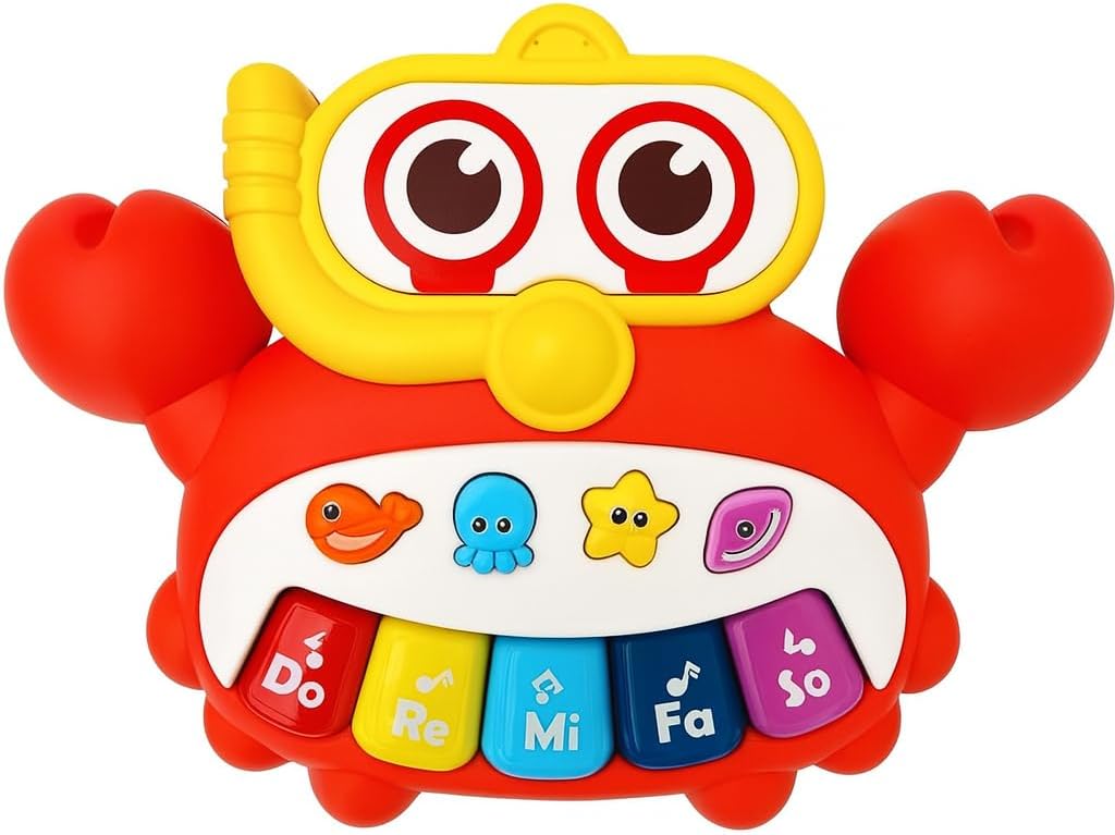 96 Pieces Baby Musical Toy Cute Crabs with Music and Lights For Babies and Toddlers