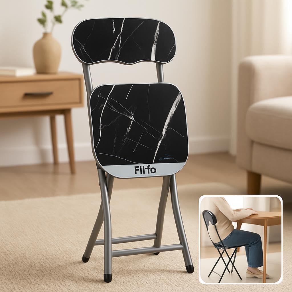 Foldable Chair, Black - Lightweight and Portable Seating Solution