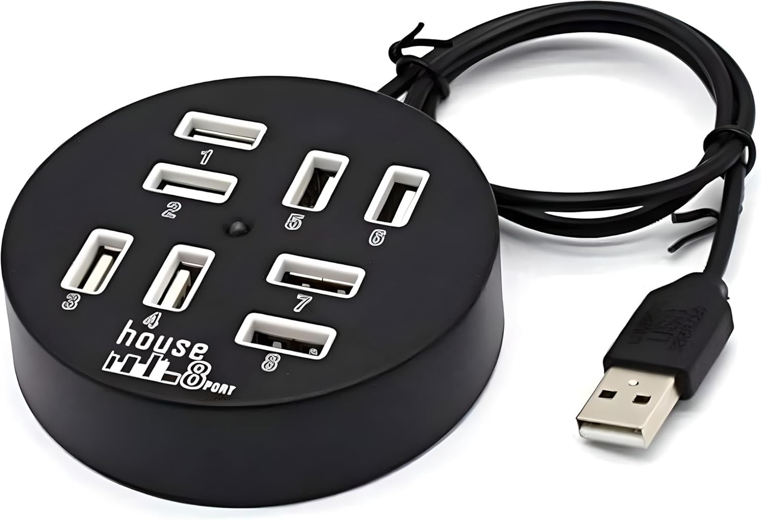 96 Pieces 8 Port USB 2 Hi-Speed Hub Simultaus for Multiple Device Connectivity