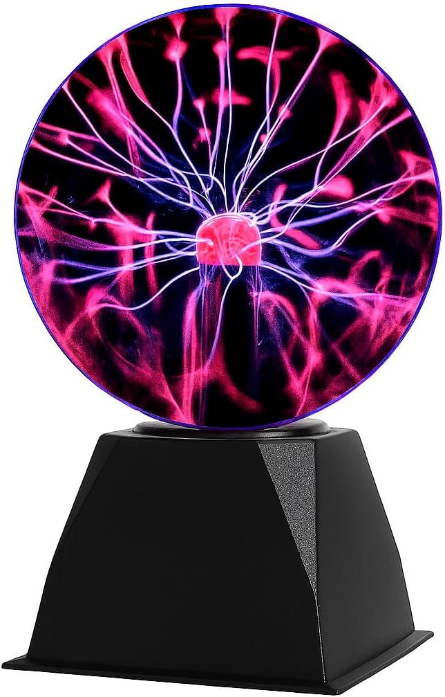 96 Pieces 6 Inch Magic Plasma Ball Lamp - Sound Sensitives (Interactive Plasma Globe for Kids & Adults - Educational – Touch Activated Lightning Ball – Perfect for Home Décor – Science Projects – and Parties)