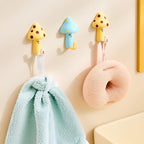 96 Pieces Mushroom Hook Sets (Fun Design in Pack of 6 - Blue and Yellow)