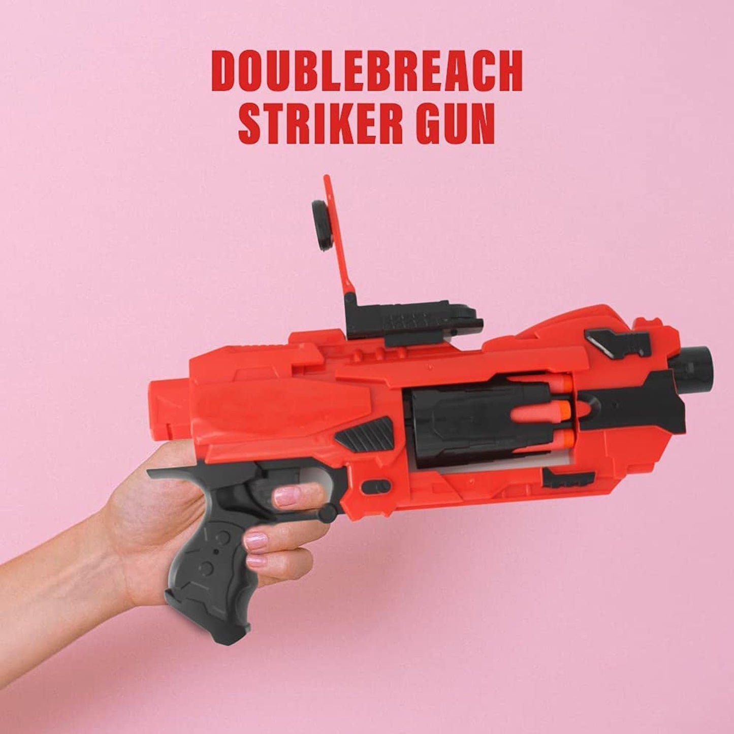 Automatic hand blaster gun with 20 soft blasters, 6-dart rotating drum, Gift for Youth, Teens, Adults