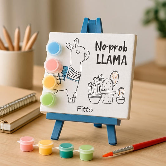 Desert Series 6x4 Canvas Art Set with Frame, Easel, 6 Color Paints & Brush