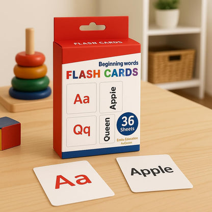 Being Words Series Flash Cards - 36 Sheets, 12x7.7cm Educational Card Set