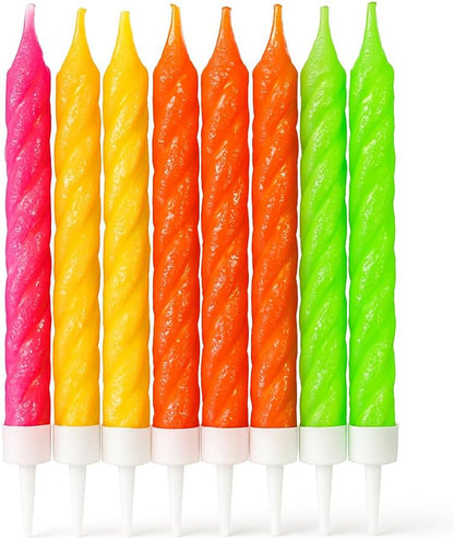 Party Magic 8 Jumbo Glitter Candles – Birthday Party Decor, Sparkling Event Candles, Glitter Celebration Candles