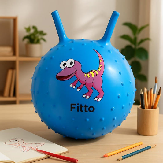 Skippy Ball 55cm Durable Exercise Ball for Fitness, Balance, Outdoor Play - 400g, Vibrant Colors for Kids & Adults