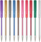 96 Pieces 10 Pieces (0.7mm Metallic Ball Point Pens 15cm Assorted Colors)