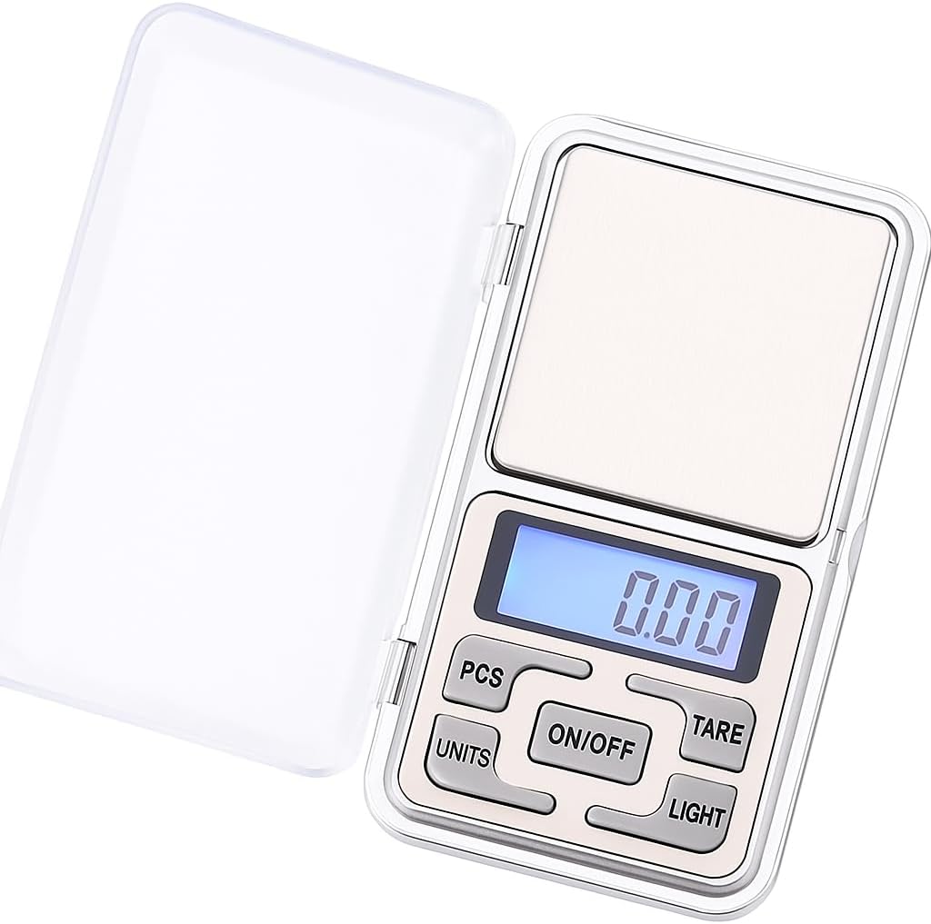 96 Pieces Pocket Scales (Portable Kitchen Scale – Mini Jewelry Scale – 500g x 0.01g – Tare Function – Protective Cover – Auto Off)
