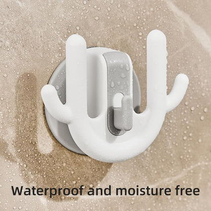 Adhesive Wall Slipper Hook – Waterproof & Trackless – PP Material – Pack of 6, White