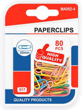 144 Pieces 80 Pieces Plastic Coateds (25mm Paper Clips – Assorted Colors)