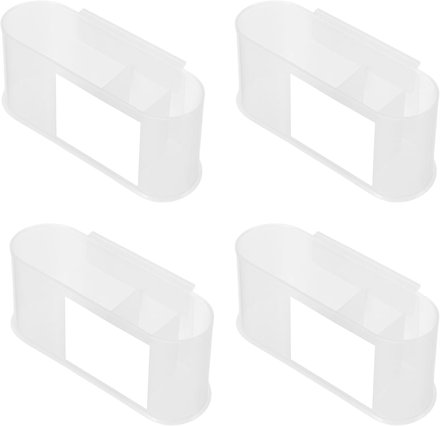 96 Pieces Fridge Door Spice Rack Organizers (Transparent – Adjustable Clip Design – Pack of 4)