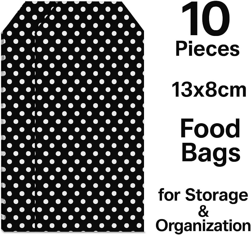 144 Pieces 10 Pieces Food Bags (13x8cm Black - Disposable Storage Bags for Kitchen – Food & Leftovers)
