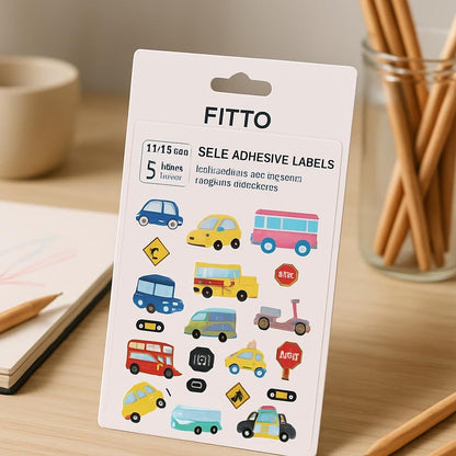 Vehicle Series Self Adhesive Labels 5 Sheets 15x11cm for Car Decals