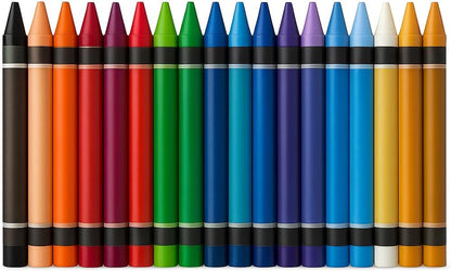 24 Pieces Plastic Cryons 9cm - 24 Vibrant Colors Craft Tools
