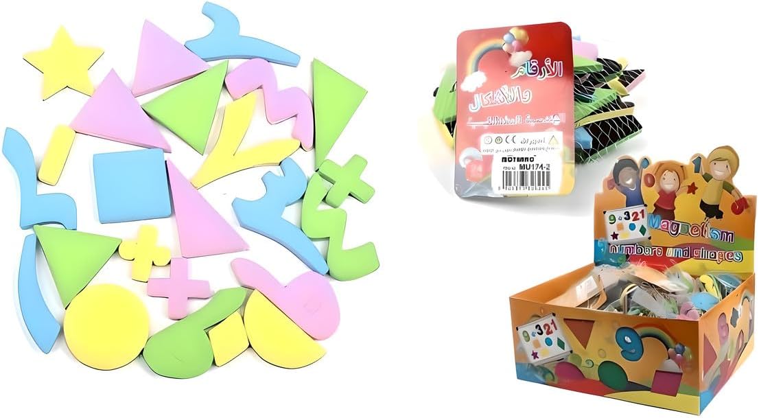 96 Pieces Multicolor English Number Magnets for Kids Learning and Education