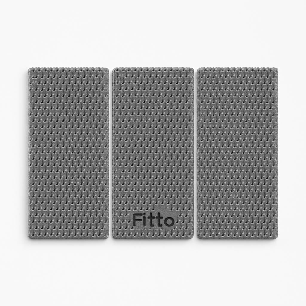 Floor Crevice Cleaning Brush – Replacement Set of 3 Pieces – Grey – Nylon