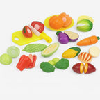 96 Pieces 16Pcs/Set Vegetables & Fruits Baby Kitchen Toy Set - Pretend Plays (Educational Kitchen Toys – Realistic Fruits & Veggies – Safe & Non-Toxic – Early Learning Toy for Toddlers & Kids)