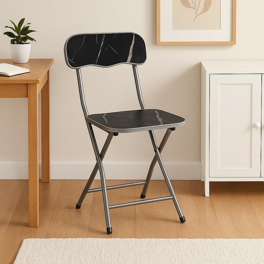 Foldable Chair, Black - Lightweight and Portable Seating Solution