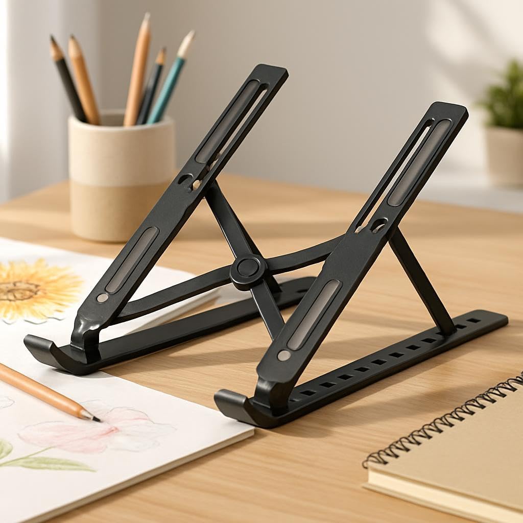 96 Pieces Portable Laptop Stands with 7 Adjustable Levels for Ergonomic Use