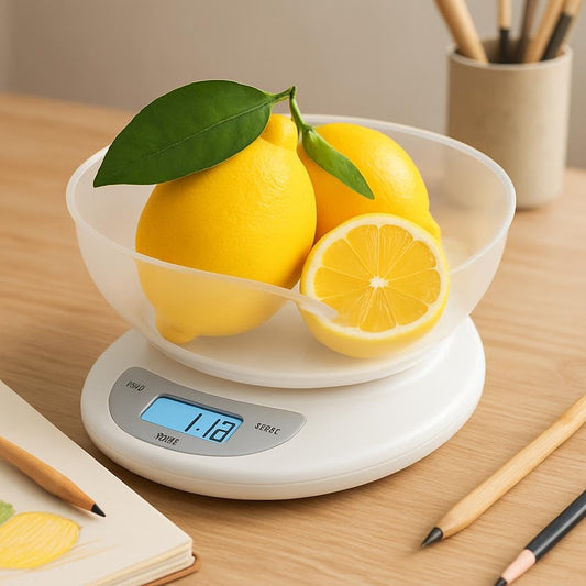 Digital Kitchen Scale – Portable 11lb/5kg Ultra-Slim Design – Includes Removable Bowl for Precision Weighing – Perfect for Cooking, Baking, and Meal Prep