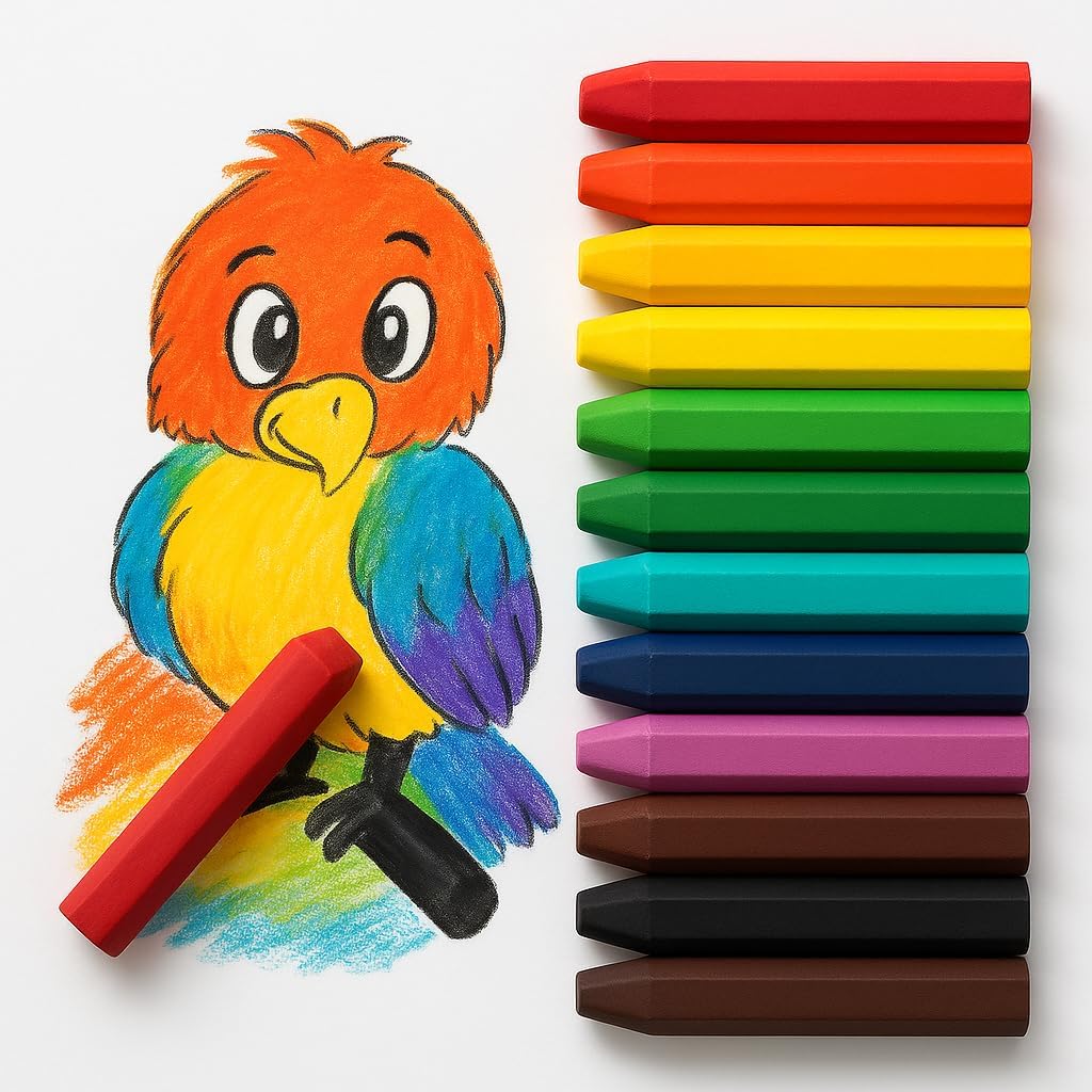120 Pieces 12 Pieces Oil Pastel Set -s (7.3cm – 12 Vibrant Colors)