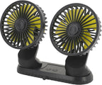72 Pieces Dual Head Car Fans (5V USB Electric Cooling Fan – 3-Speed 360° Rotating Air Circulator – Dashboard Mounted – Energy-Efficient with Aromatherapy Tablets for Car – Home – Office)