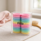 96 Pieces Pastel Colors Ponytail Holder Elastic Hair Rubber Bands (Pack of 64)