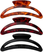 120 Pieces High Grip Geometric D Shape Hair Clutcher Clip Set of 3s for Women