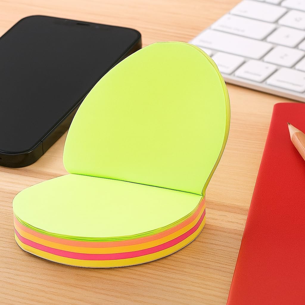 240 Pieces Sticky Notes 100 Sheets (76mm x 76mm Multi Color Apple Shape for Office and School)