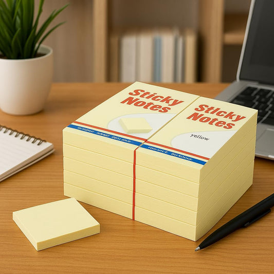 Sticky Notes, 12 Pack, 2x3 Inches, Self-Stick Notes in Assorted Colors, Repositionable Sticky Notes for Office, Home, School, and Classroom – 12 Pads of 100 Sheets Each