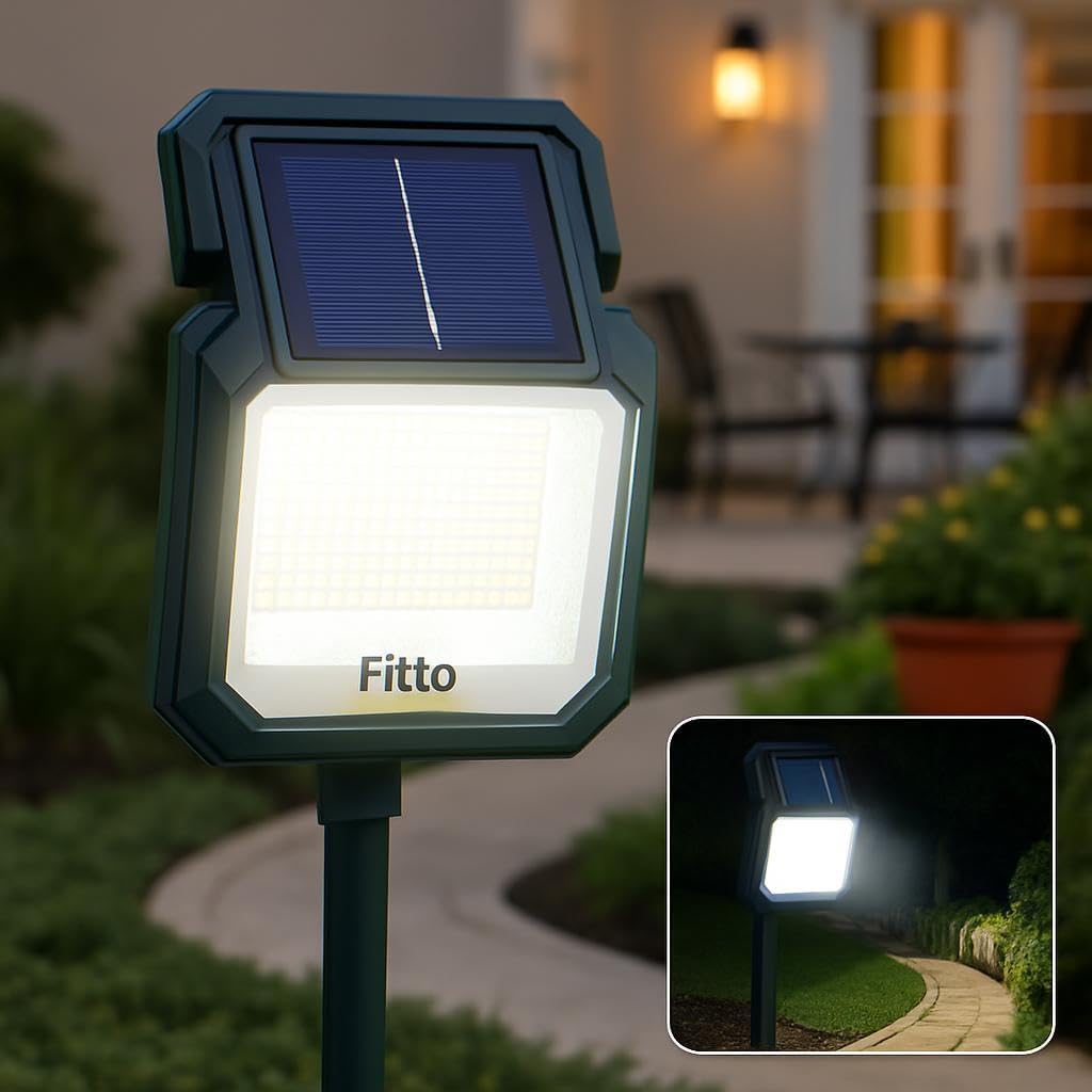500W Solar LED Light - Bright Outdoor Lighting for Gardens, Patios, and Pathways