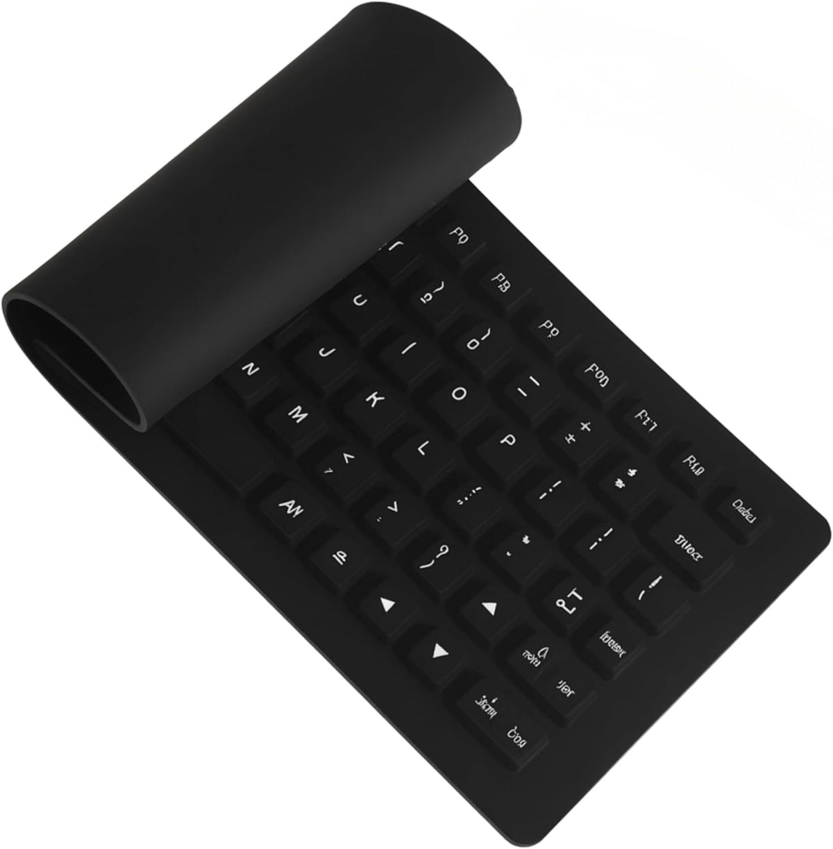 96 Pieces Flexible Silicone Rubber Waterproof USB Keyboard wireless for PC and Tablet - Black