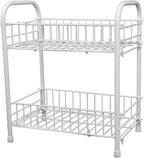 72 Pieces 2-Tier Fruit and Vegetable Racks (Metal Wire Kitchen Storage – Modern Decorative Storage Basket – Compact Organizer for Fruits & Veggies – Durable and Easy to Clean – White)
