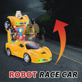 96 Pieces 2 In 1 Transformer Sports Car Transform Automatically From Robot Mode To Sports Car Modes with Light and Music