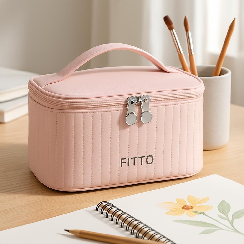 96 Pieces Pink Makeup Bags (Large Capacity Travel Cosmetic Bag – Portable Toiletry Organizer for Women – Waterproof Storage Pouch with Compartments – Durable and Lightweight Vanity Case – Assorted Colors)