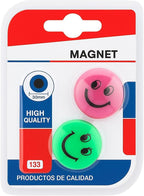 144 Pieces 4-Pcs Round Magnets (30mm Assorted Colors)