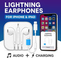 120 Pieces Head Set Lightning Connector Adapters for iPhone iPad (Audio & Charging)