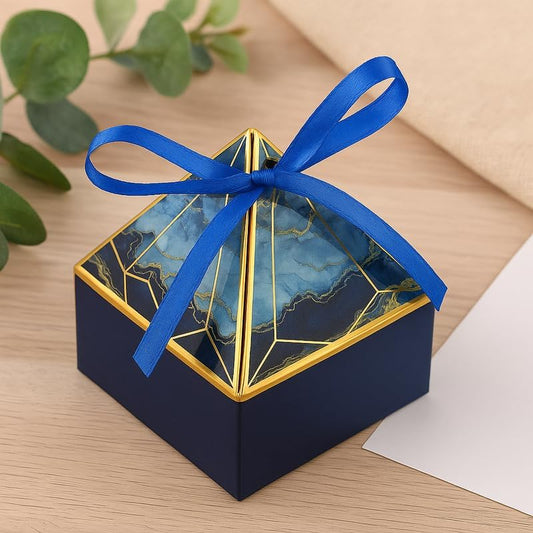 12 Pieces Blue Candy Gift Box 4.3x8.5x10cm, Small Decorative Storage Box for Sweets and Treats