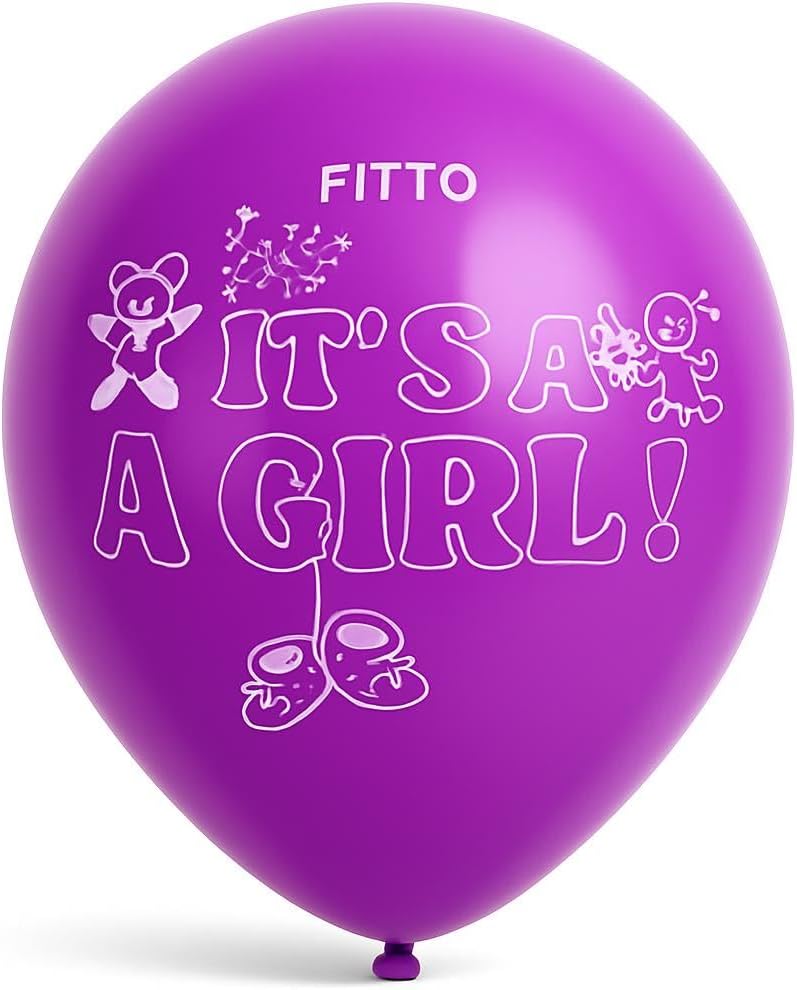 It's a Girl 12 Inch Balloons Pack of 6 Pink Party Decorations