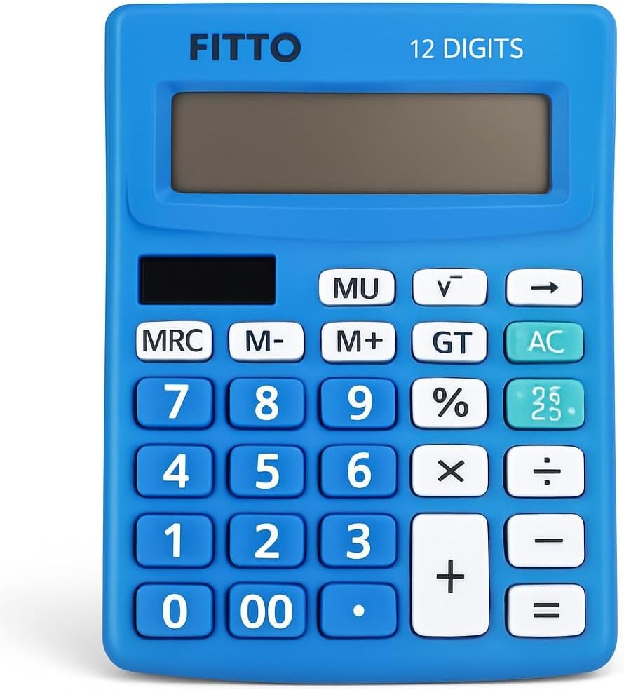 96 Pieces Blue Calculators (10x13.5cm – 1 Piece Compact Calculator)