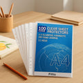 96 Pieces 100 Page 11 Hole Loose Folders for A4 Sheets (Office Binder)