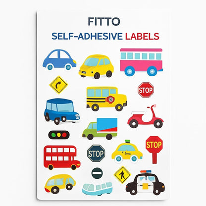 Vehicle Series Self Adhesive Labels 5 Sheets 15x11cm for Car Decals