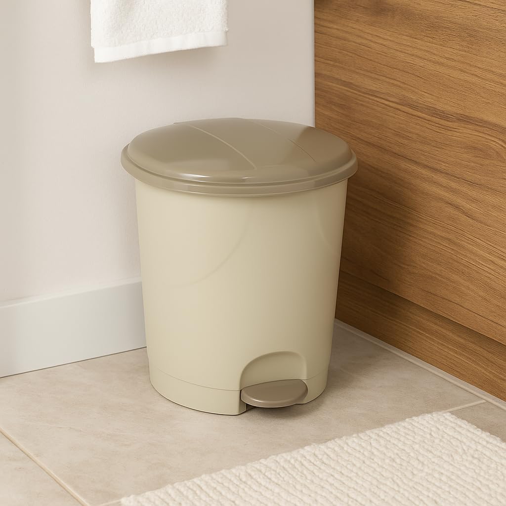8L Bucket with Lid | Soft-Close, Removable Inner Bucket | Ideal for Kitchen, Bathroom, Office, or Bedroom | Compact Bucket for Home Waste Management
