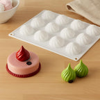 120 Pieces Raspberry Silicone Baking Molds (4-Cavity Food-Grade Cake – Candy – and Chocolate Mousse Mold – Non-Stick Raspberry Shaped Pastry – Dessert – Truffle & Ice Cream Mold for Baking – Freezer & Oven Safe)