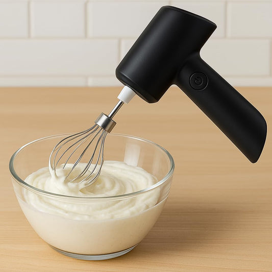 Handheld Electric Mixer – Powerful 5-Speed Mixer with 2 Stainless Steel Beaters, Dough Hooks, and Ergonomic Handle for Baking, Whisking, Beating, and Mixing – Easy to Use, Compact & Durable