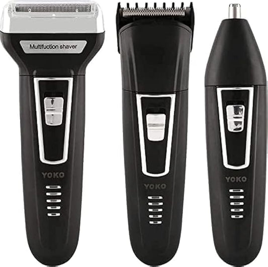 Fitto 3 in1 Rechargeable Hair Clipper, With Shaver & Nose Trimmer